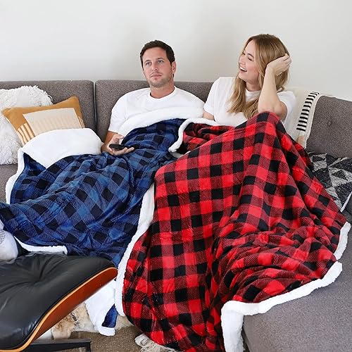 Miniatura 2 de Catalonia - Manta de micro felpa reversible suave y cálida de forro polar para cama o sofá o para ver la televisión 60 x 50 pulgadas diseño de