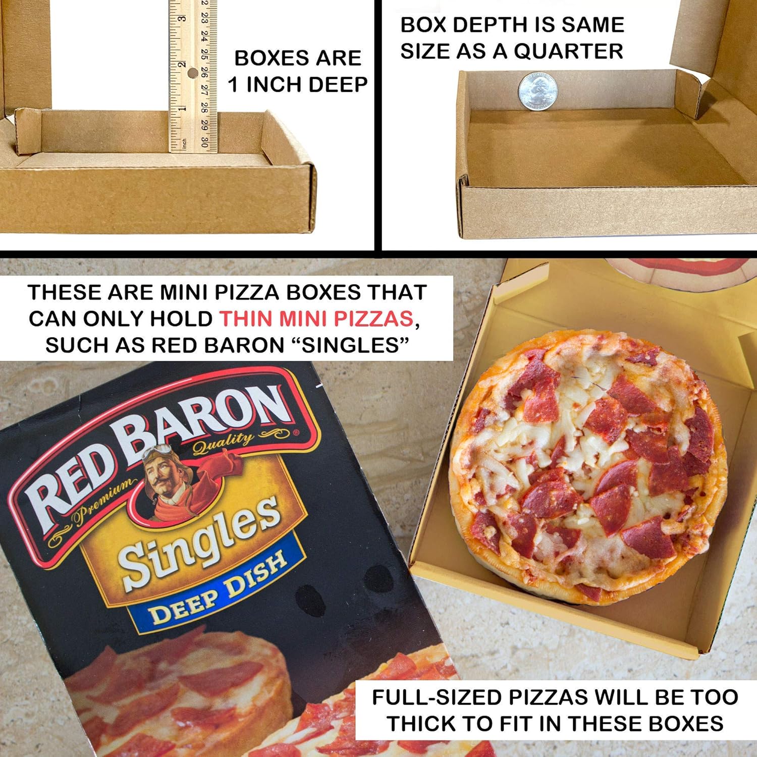 Flаѕh Dеаlѕ - 50% оƒƒ 5 Kraft Mini Pizza Boxes (8 Pack) - Chica and Jo Brand - Square Flat Cardboard Boxes 5 Inch (8)