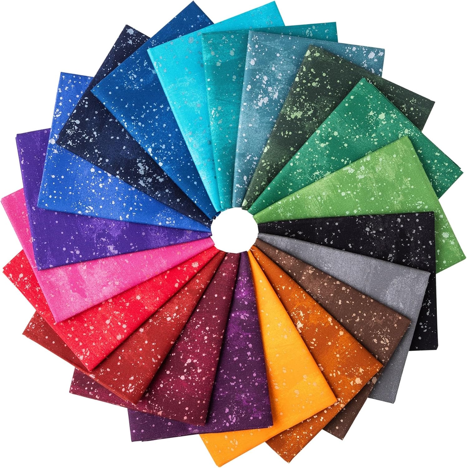 Connecting Threads 20 Piece Sparkly Pearlescent Fat Quarter Bundle 18"x22" 100% American-Grown Cotton Fabric (Shimmer Tonals Dark)