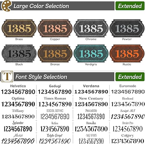 Miniatura 3 de My Sign Center - Letrero de dirección para casa, 7 x 13.75 pulgadas, grueso, libre de óxido, resistente a la decoloración, ACM con 20 estilos de