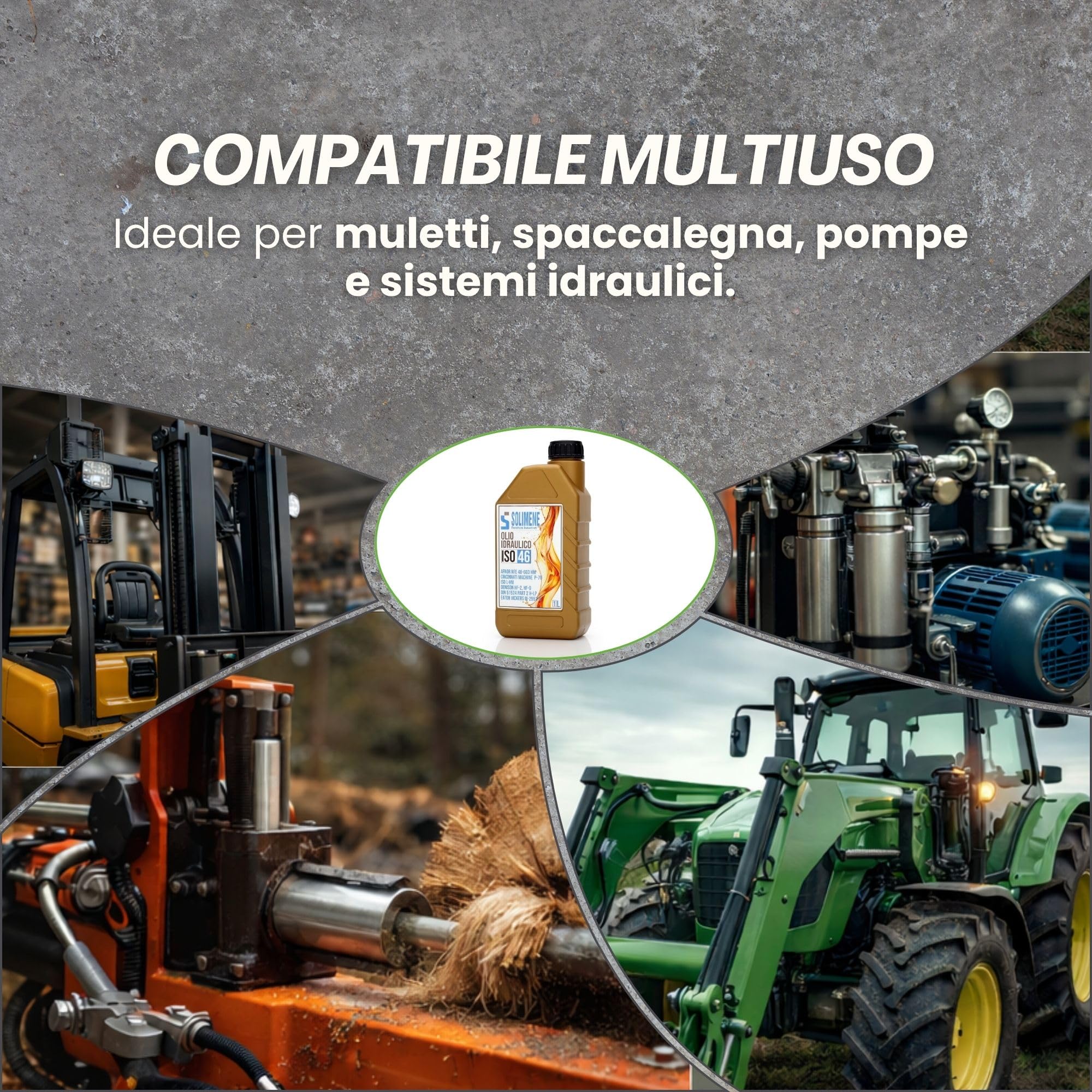 Olio idraulico ISO VG 46 HLP 1L Lubrificante per Carrelli elevatori, Spaccalegna, Pompe idrauliche, Transpallet e Pistoni rlevata Protezione dalla Ruggine Antiossidante Antischiuma