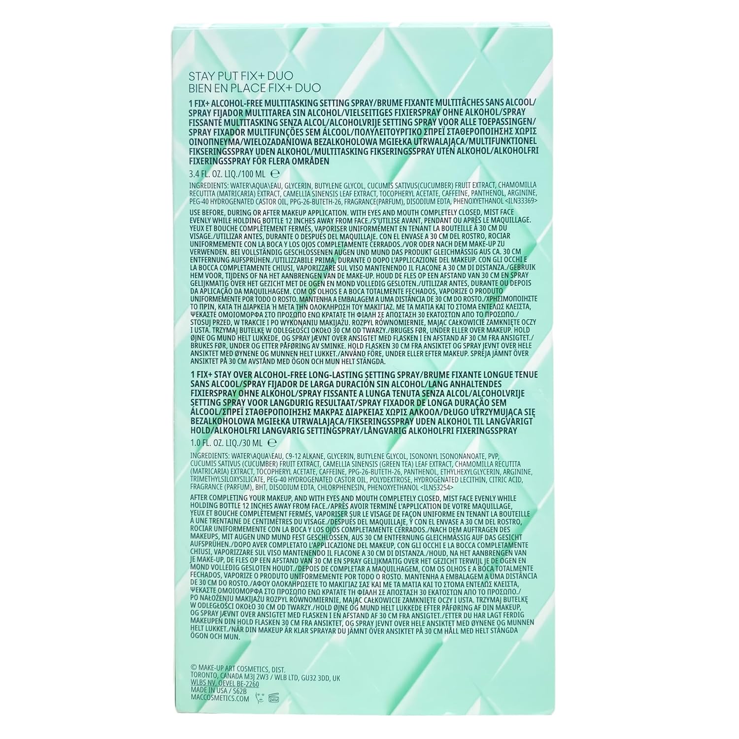 M·A·C Cosmetics Stay Put Fix+ Setting Spray Duo Gift Set