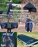 Vista 6 de iClimb - Manta de camping ultraligera y compacta con aislamiento Thinsulate 3M