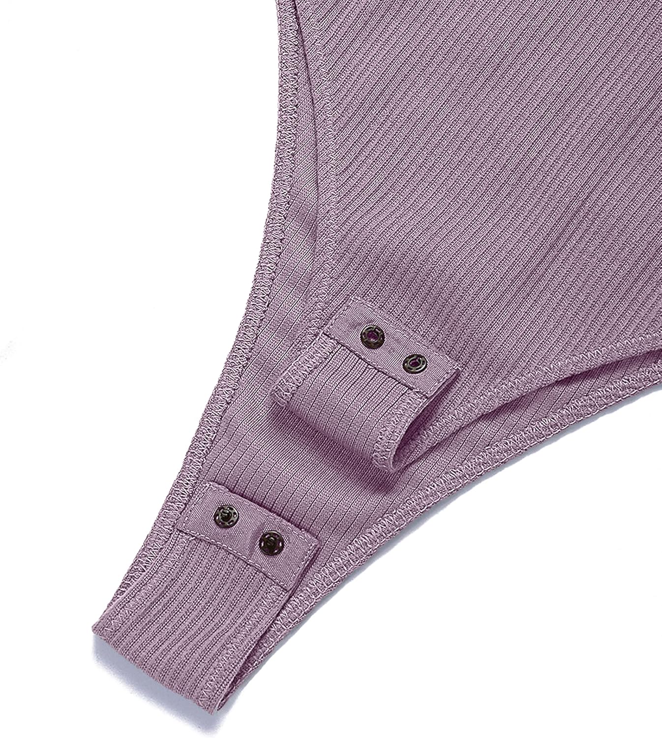 MEROKEETY Women's Ribbed Tank Top Sleeveless Bodysuits Summer 2026 V Neck Button Body Suit Tummy Control Tshirt - Image 8