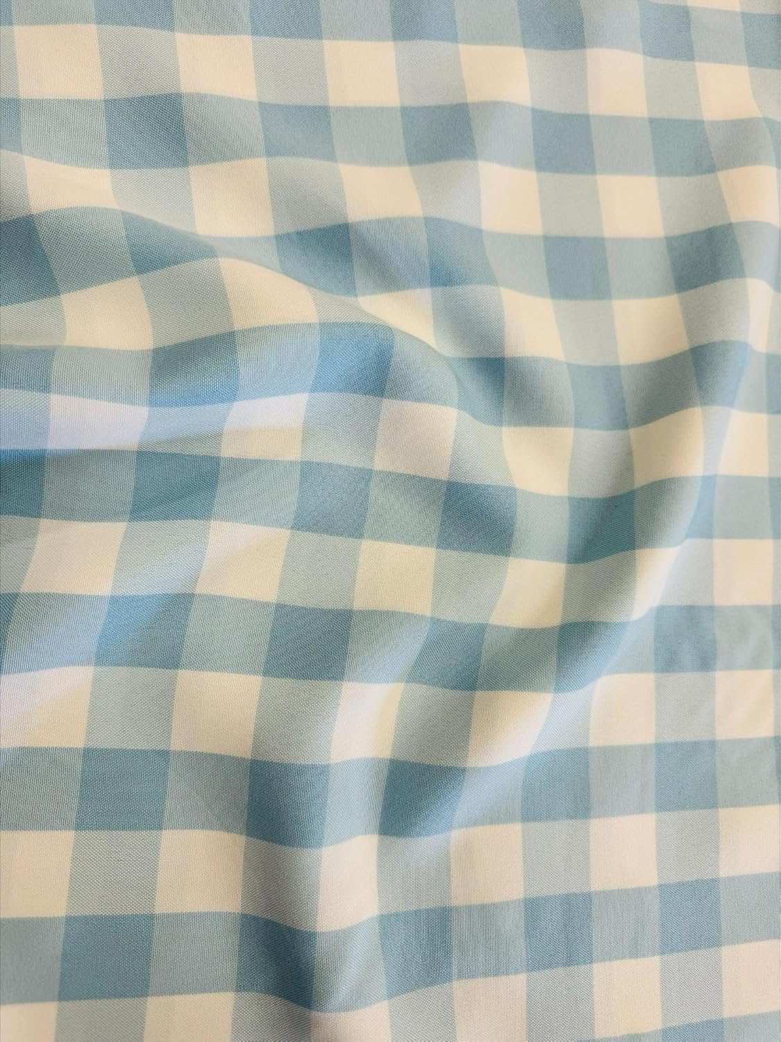 1" Checkered Gingham PolyPoplin Fabric by The Yard - 60 Inch Wide for Sewing, Quilting, Tablecloths, Curtains, Apparel, Crafting, DIY Projects