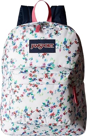 JanSport Unisex SuperBreak Multi White Floral Backpack