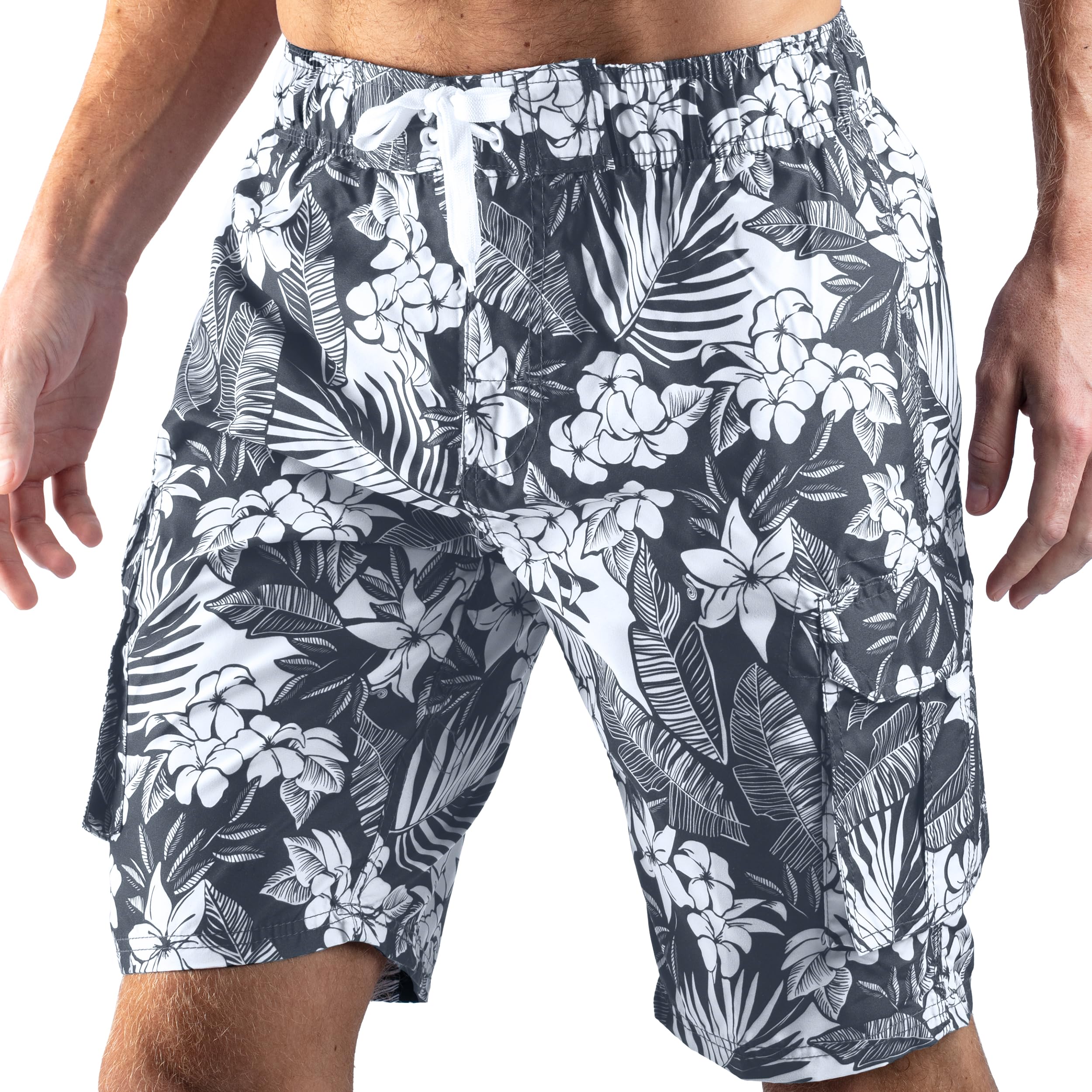 Men's Jake Floral Quick Dry Beach Volley Swim Trunk-image-26