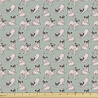 Vista 20 de Ambesonne - Tela multicolor con estampado digital por yarda