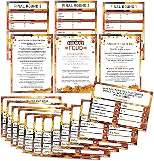 UHADRE Thanksgiving Family Feud, Thanksgiving Games, Thanksgiving Game Night Family Activity, Thanksgiving Themed Trivia Q...