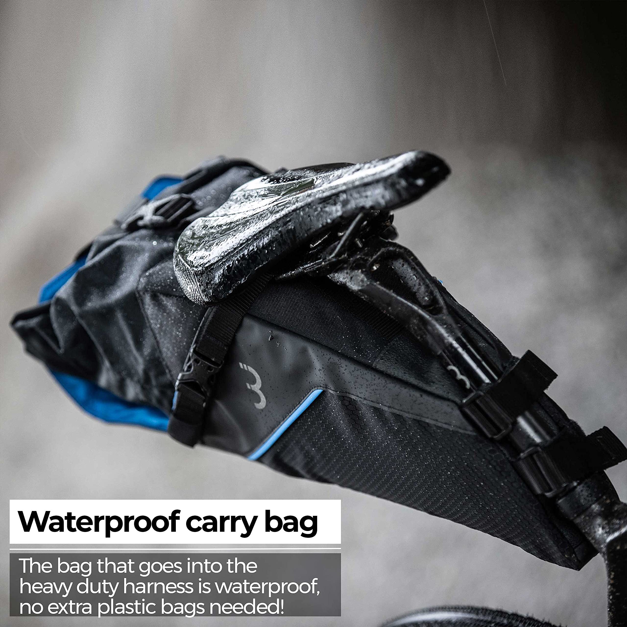 BBB Torba rowerowa Torba na siodełko rowerowe Bikepacking 10 l Tylne torby wodoodporne Lekka torba na ramę rowerową Akcesoria rowerowe Seat SideKick BSB-143, czarna