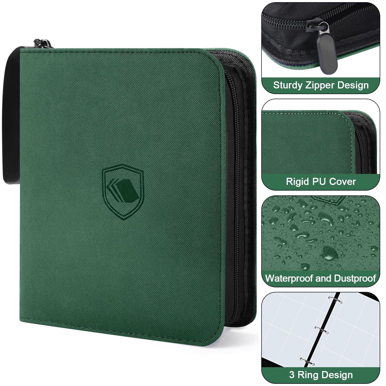 Amazon.com: 1200 Pockets Trading Card Binder, PU Cover Zipper Card  Collection Album, Sturdy Card Folder Holder for MTG, TCG, Game Cards,  Sports Cards : Toys & Games