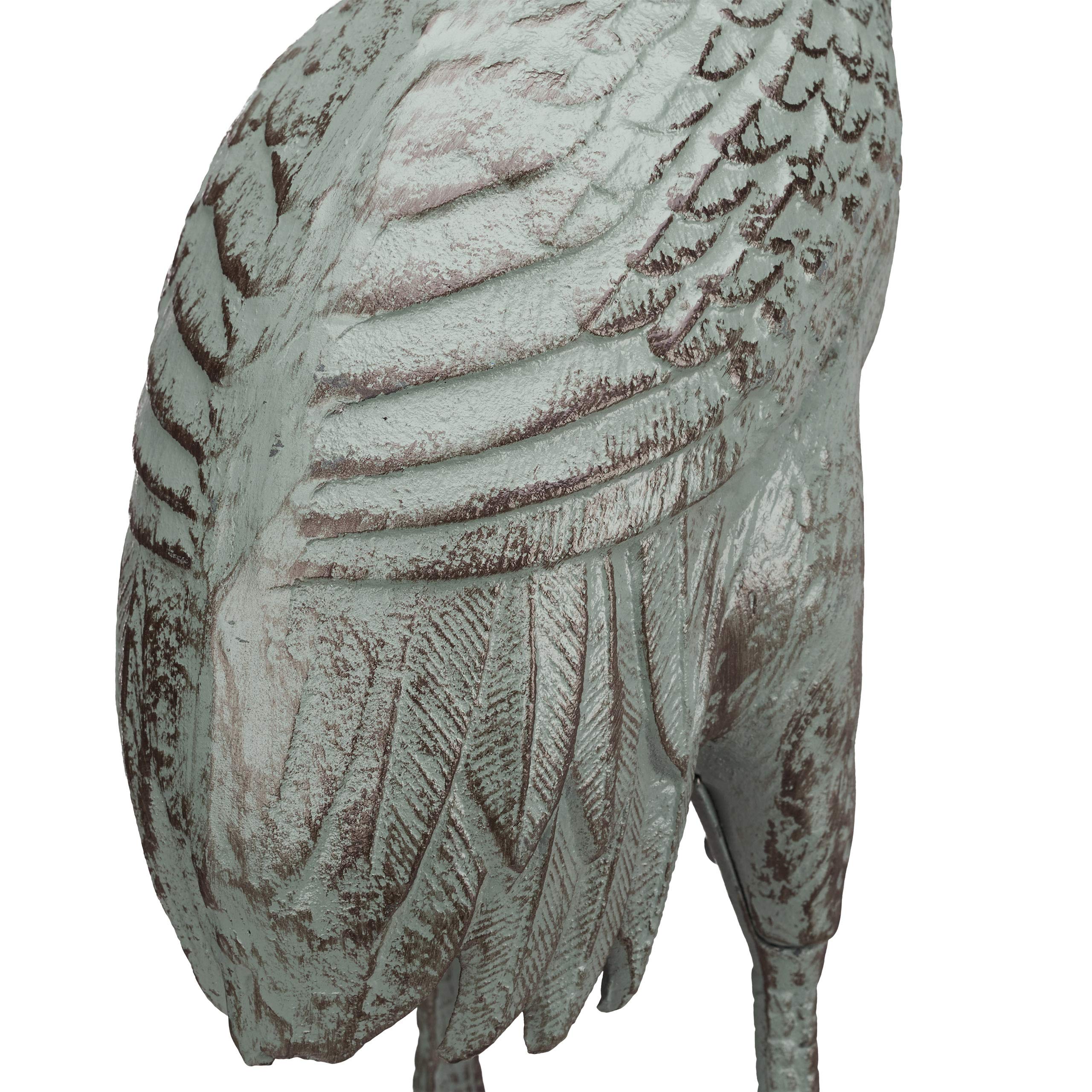 Relaxdays Figura Decoración Jardín, Metal, Verde, 72 x 32 x 22 cm