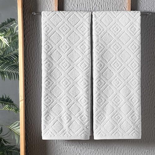 Miniatura 4 de Nine West - Juego de toallas de lujo de 6 piezas, fabricadas con 100% algodón turco, altamente absorbentes y cómodas, incluye 2 toallas de baño, 2