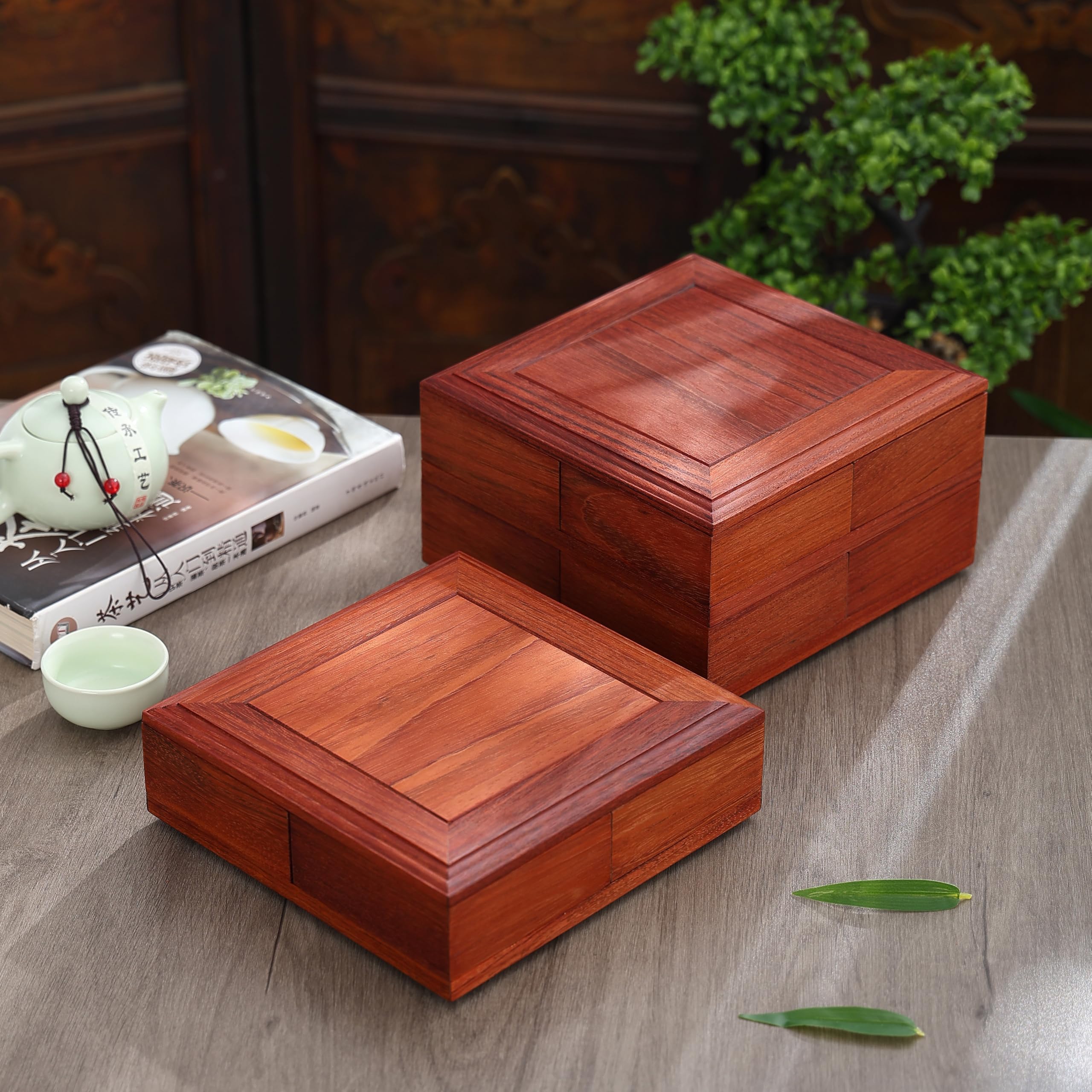 360° Drehbare Snackbox Aus Holz Für Trockenfrüchte, Nussbox, EIN Oder Zweilagig Erhältlich, Für Trockenfrüchte Und Nüsse, Mehrzweckbox Für Trockenfrüchte, Tee, Single Layer 20x20x6cm