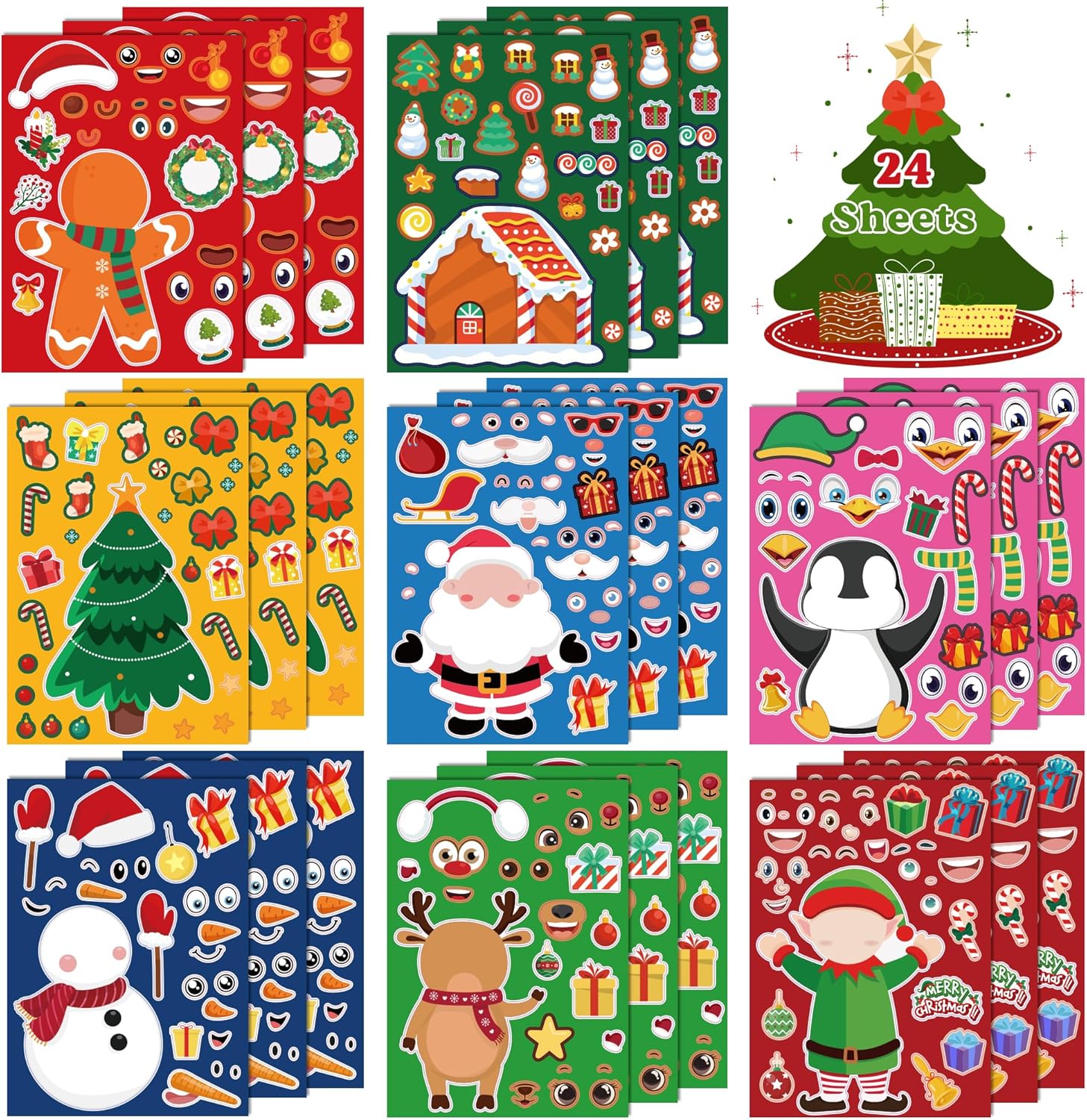 OHOME Christmas Stickers – Stocking Stuffers for Kids – DIY Christmas Crafts for Kids – Kids Christmas Gifts Activity Party Favors Supplies | Christmas Games | Toddler Stocking Stuffers(24 Sheets) OHOME Christmas Stickers – Stocking Stuffers for Kids – DIY Christmas Crafts for Kids – Kids Christmas Gifts Activity Party Favors Supplies | Christmas Games | Toddler Stocking Stuffers(24 Sheets)