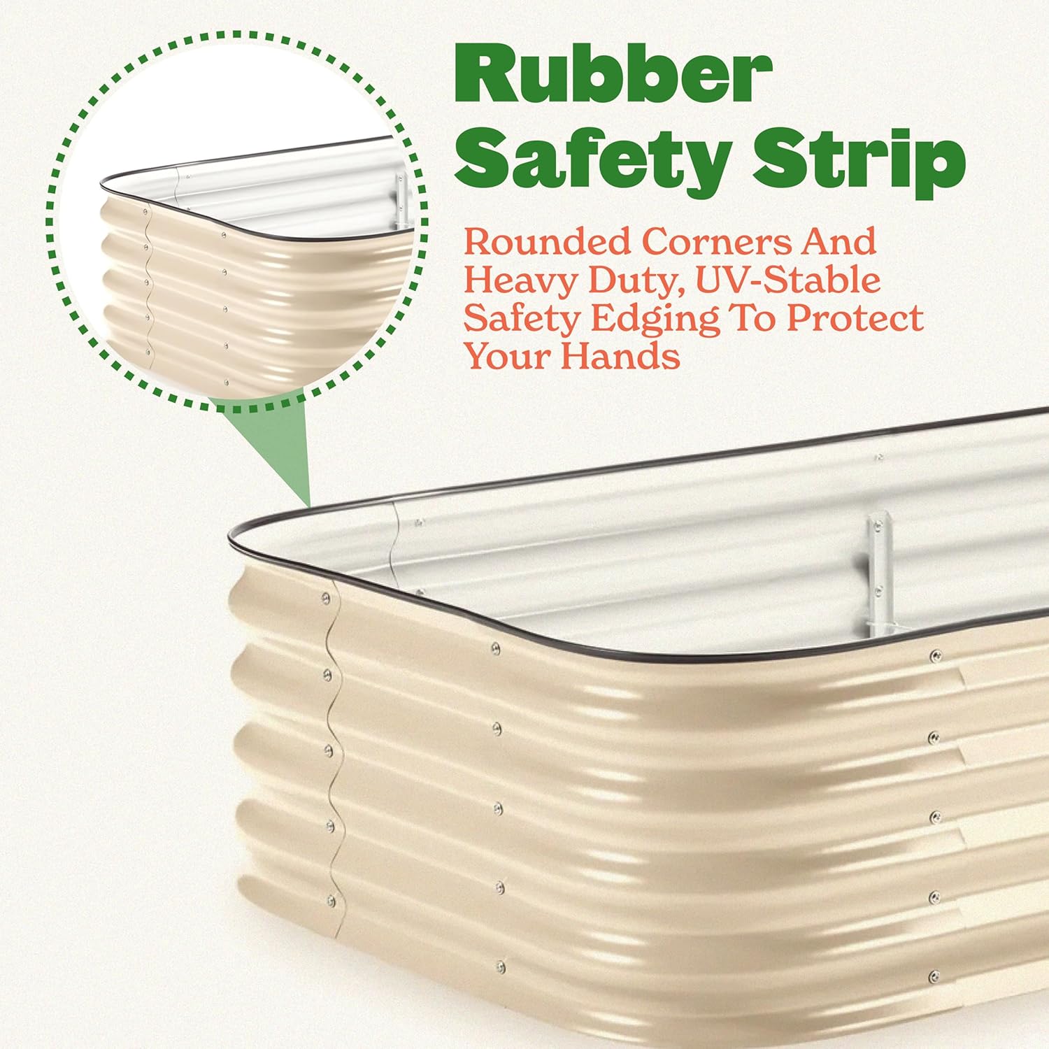 Epic Gardening 5-in-1 Modular Galvanized Raised Garden Bed Kit, 29" Tall Food-Safe Metal Planter Box, Large Raised Garden Beds Outdoor for Vegetables, Flowers, Herbs & Fruits - Light Clay