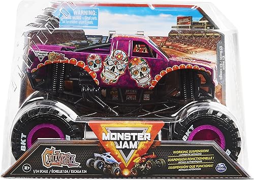 Monster Jam, Calavera Monster Truck, vehículo fundido a presión coleccionista, escala 124, juguetes para niños para niños a partir de 3 años