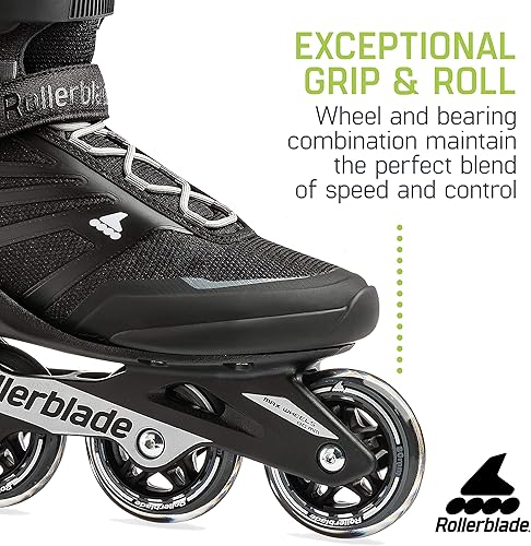 Miniatura 4 de Rollerblade Zetrablade - Patín en línea para hombre, color negro y plateado