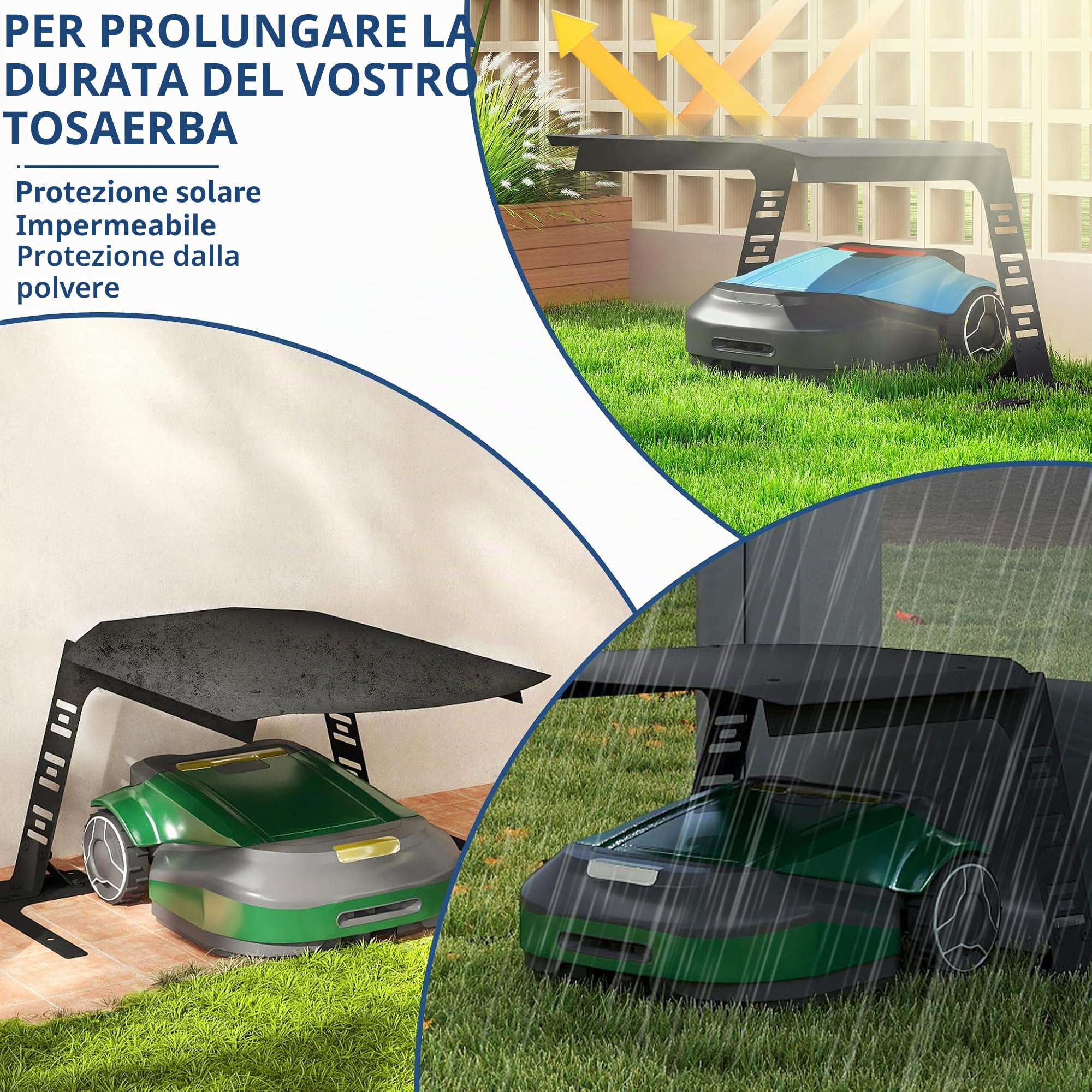 Aufun Garage per robot tosaerba, tettoia per robot tosaerba, garage per tosaerba, giardino e protezione dalle intemperie