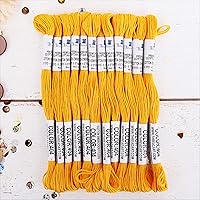 Vista 55 de 12 madejas ThreadArt Premium de hilo de bordar de algodón egipcio de fibra larga Gris antiguo 6 hilos divisibles de 8.75 yardas cada uno