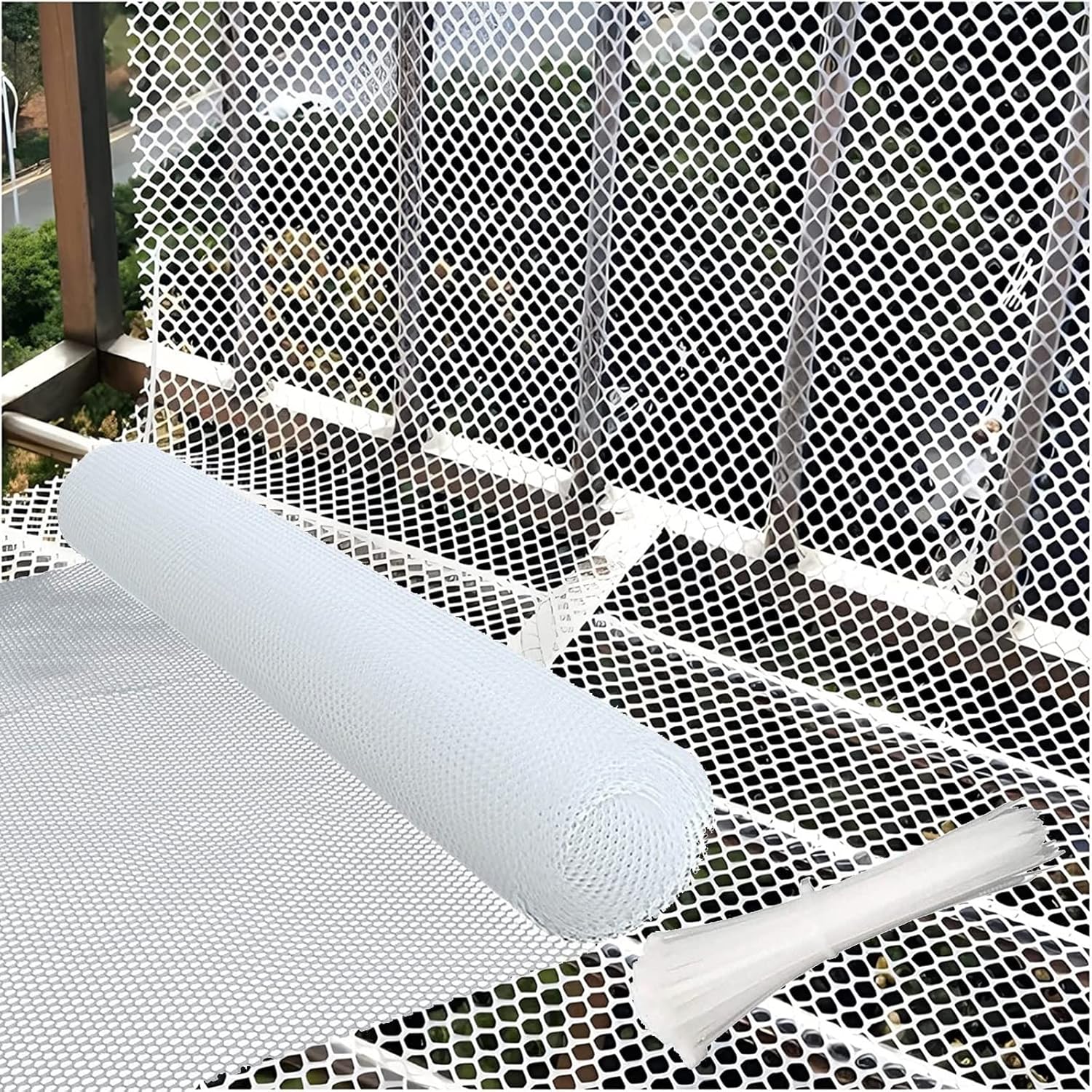 Rete Per Gatti Balcone 5x5m - Maglia 2.5cm, Trasparente E Resistente - Foto 5