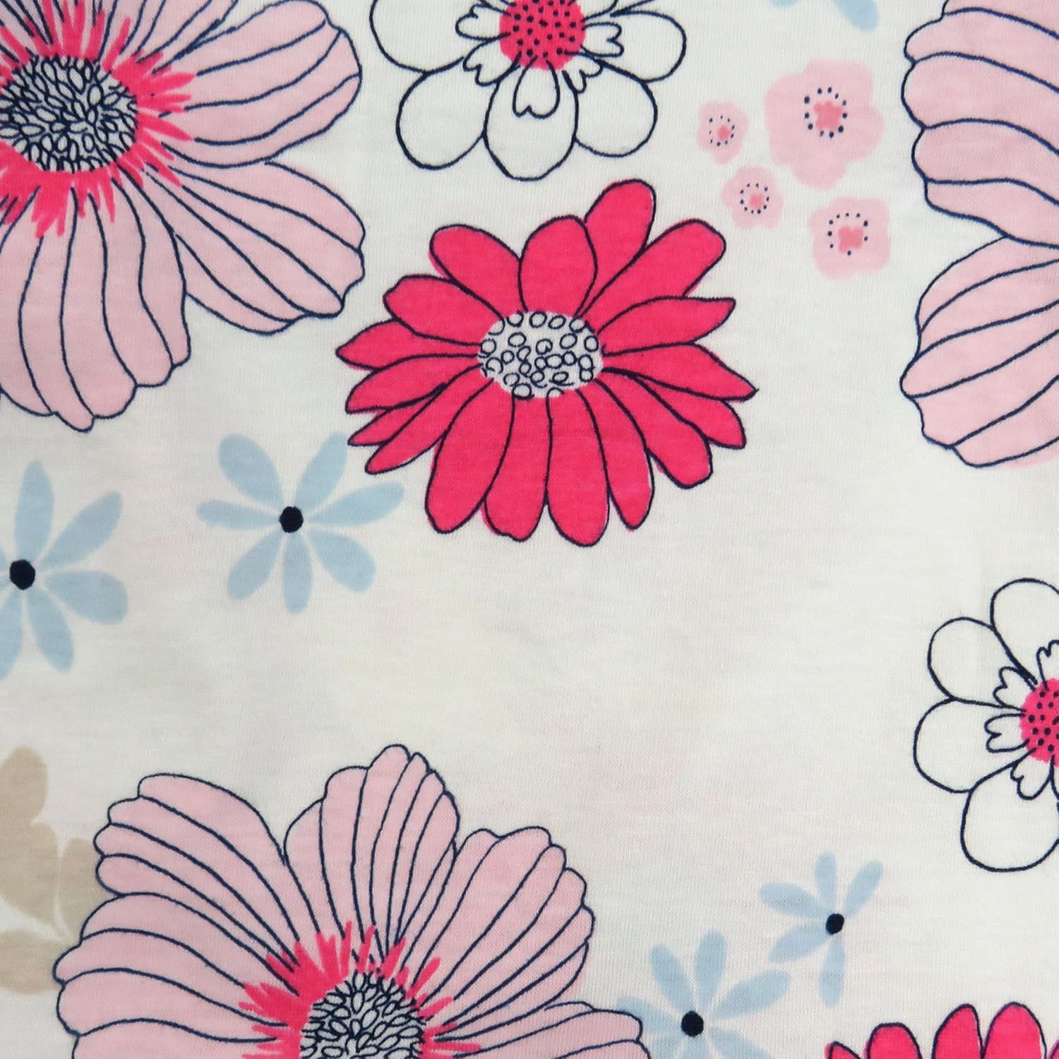 HonestBaby 3-Pack Long Sleeve Babydoll Top with Gathered Yoke 100% Organic Cotton for Infant Baby Girls, Delicate Floral Pink, 3-6 Months - Image 9