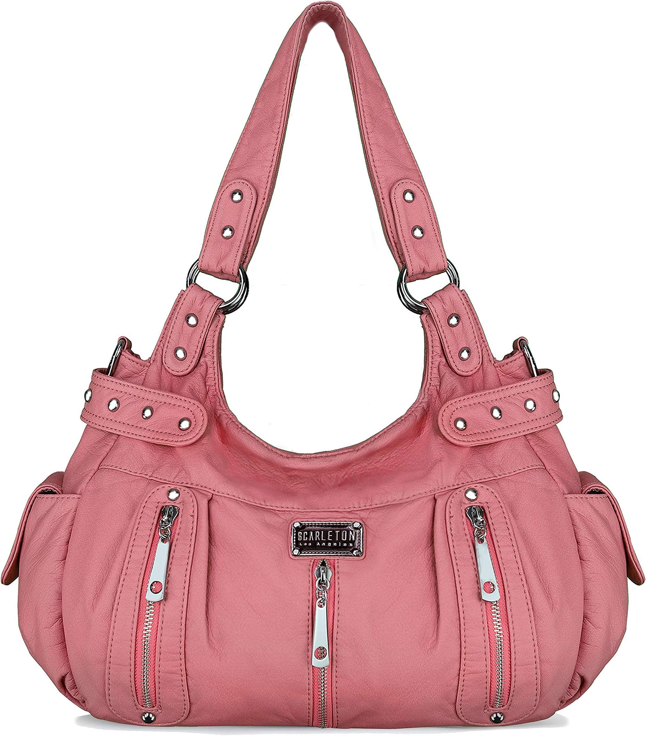 Purses for Women Large Hobo Bags Washed Vegan Leather Shoulder Bag Satchel Tote Top Handle Handbags, H1292