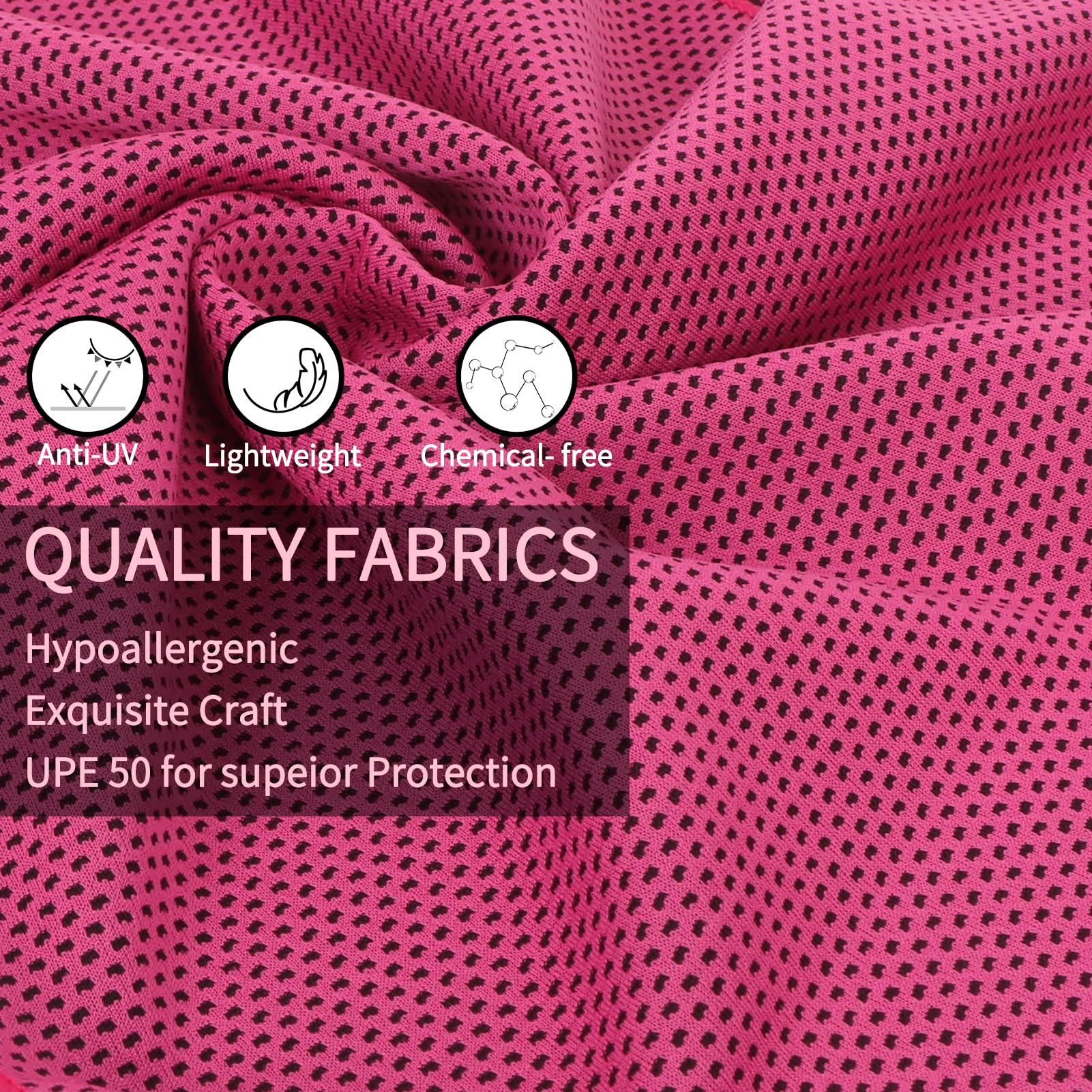 Lot De 6 Serviettes Rafraîchissantes Pour Le Sport - Microfibre, 100x30 Cm, Pour Cou Et Tête - 10