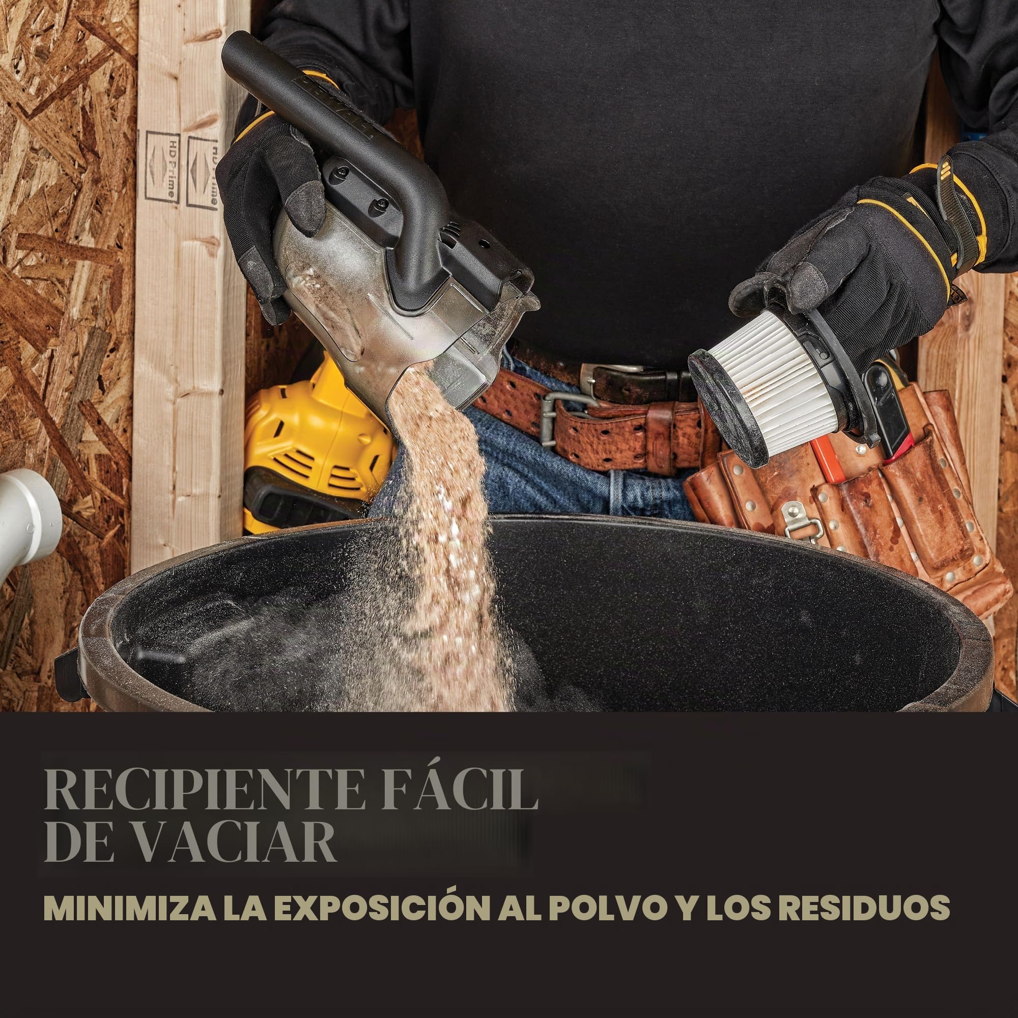 DEWALT DCV501HB, aspiradora, mezcla, amarillo, talla única