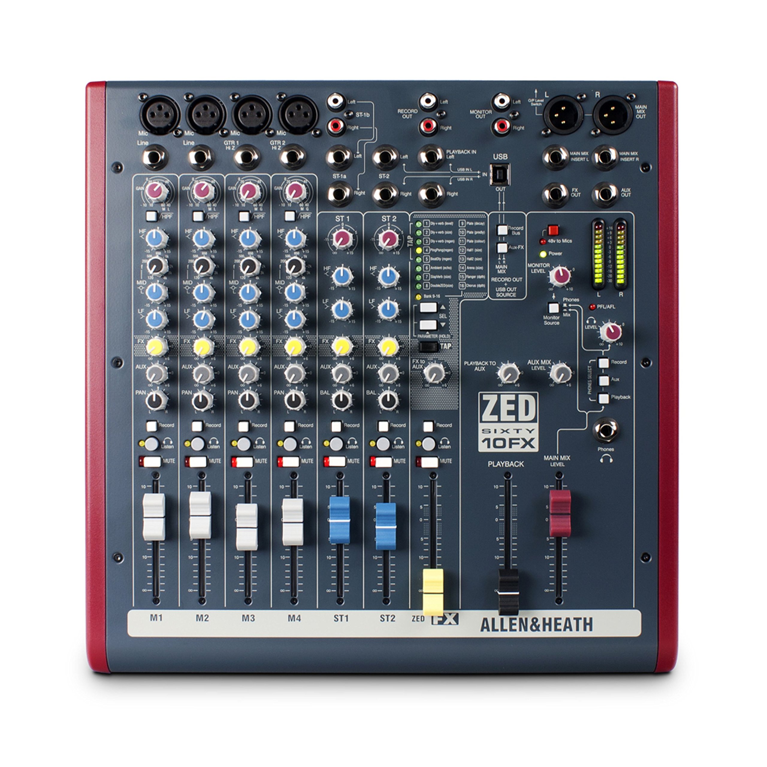 【ケース付き】ALLEN&HEATH ZED60 10FX Allen & Heath ZED60-10FX 10-channel Mixer with USB Audio
