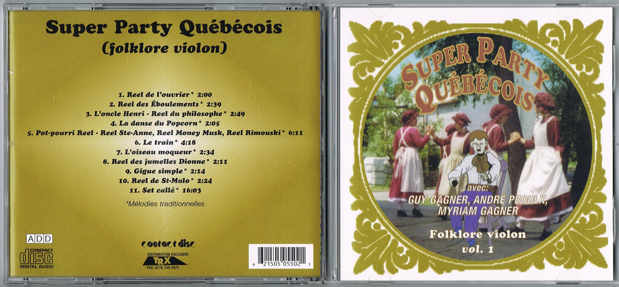 Super Party Quebecois, Folklore Violon - Volume 1 [Audio CD] Guy Gagner, André Proulx, Myriam Gagner