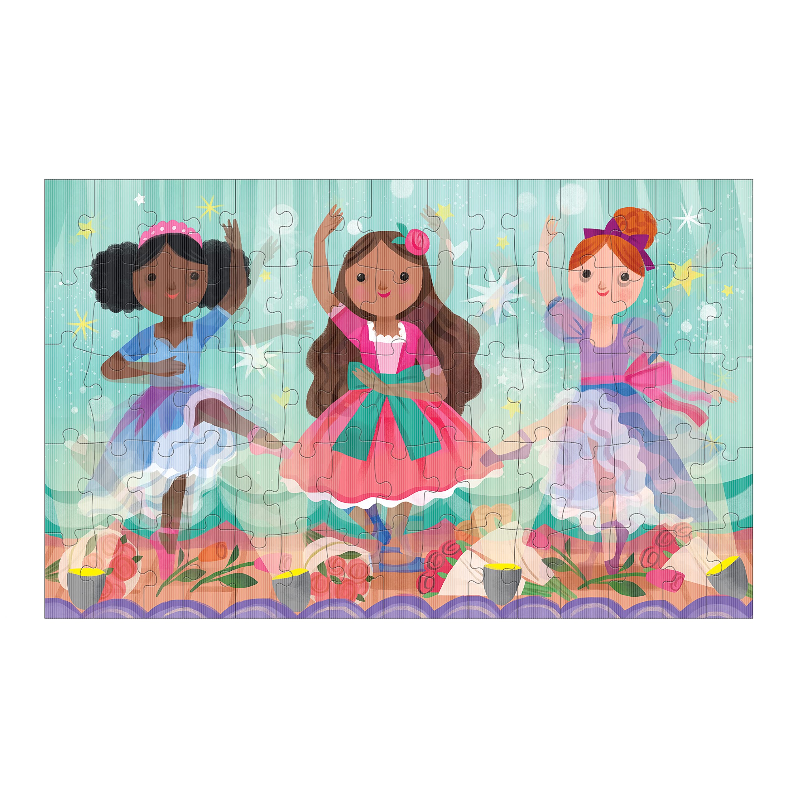 Mudpuppy Graceful Ballerinas 75 Piece Lenticular Puzzle from Mudpuppy, Colorful Dancing Ballerinas, Exciting and Innovative Puzzle Format for Children Ages 5+, Makes a Great Gift! - Image 5