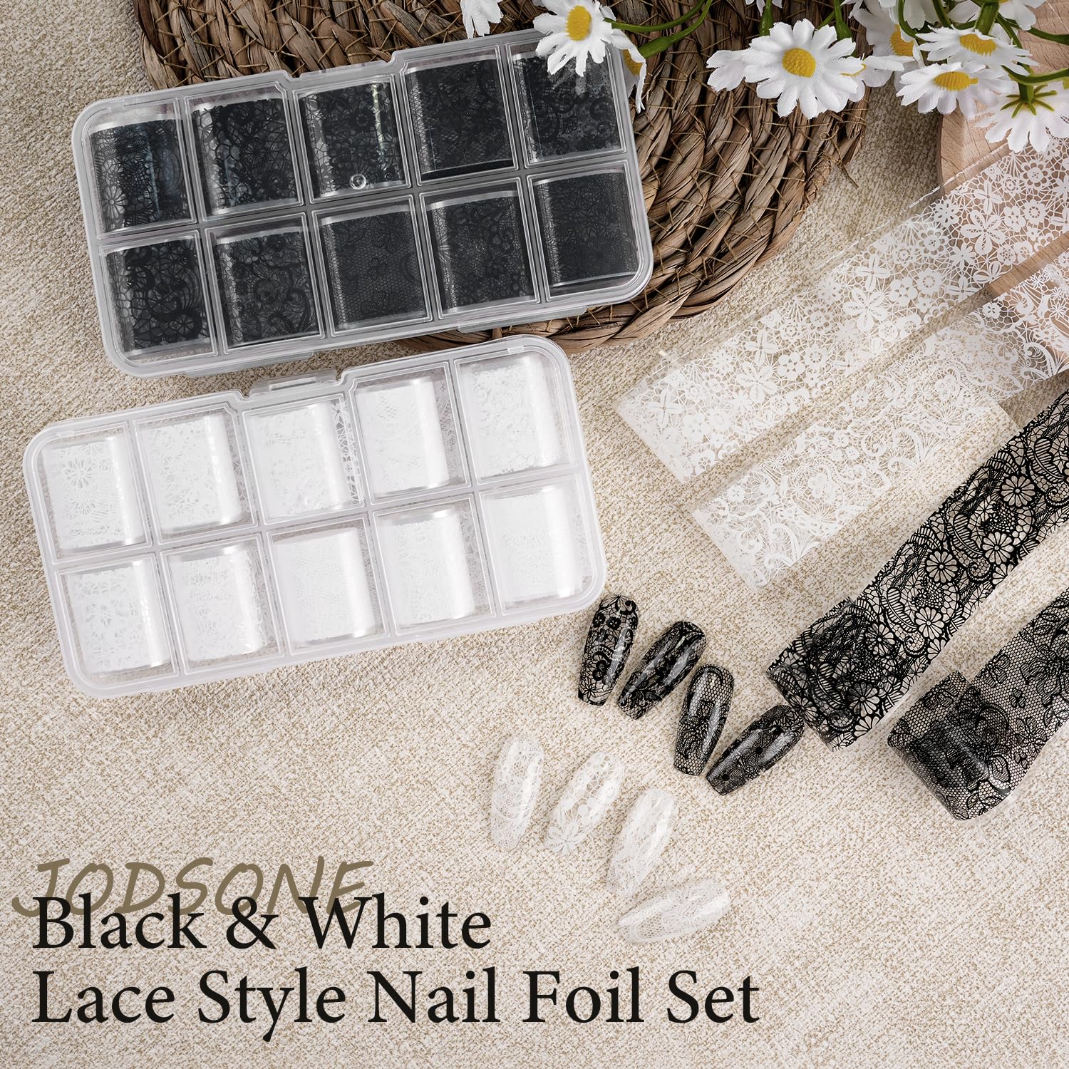 Lace Nail Foils - 20 Rolls for Salon & Home Use -3