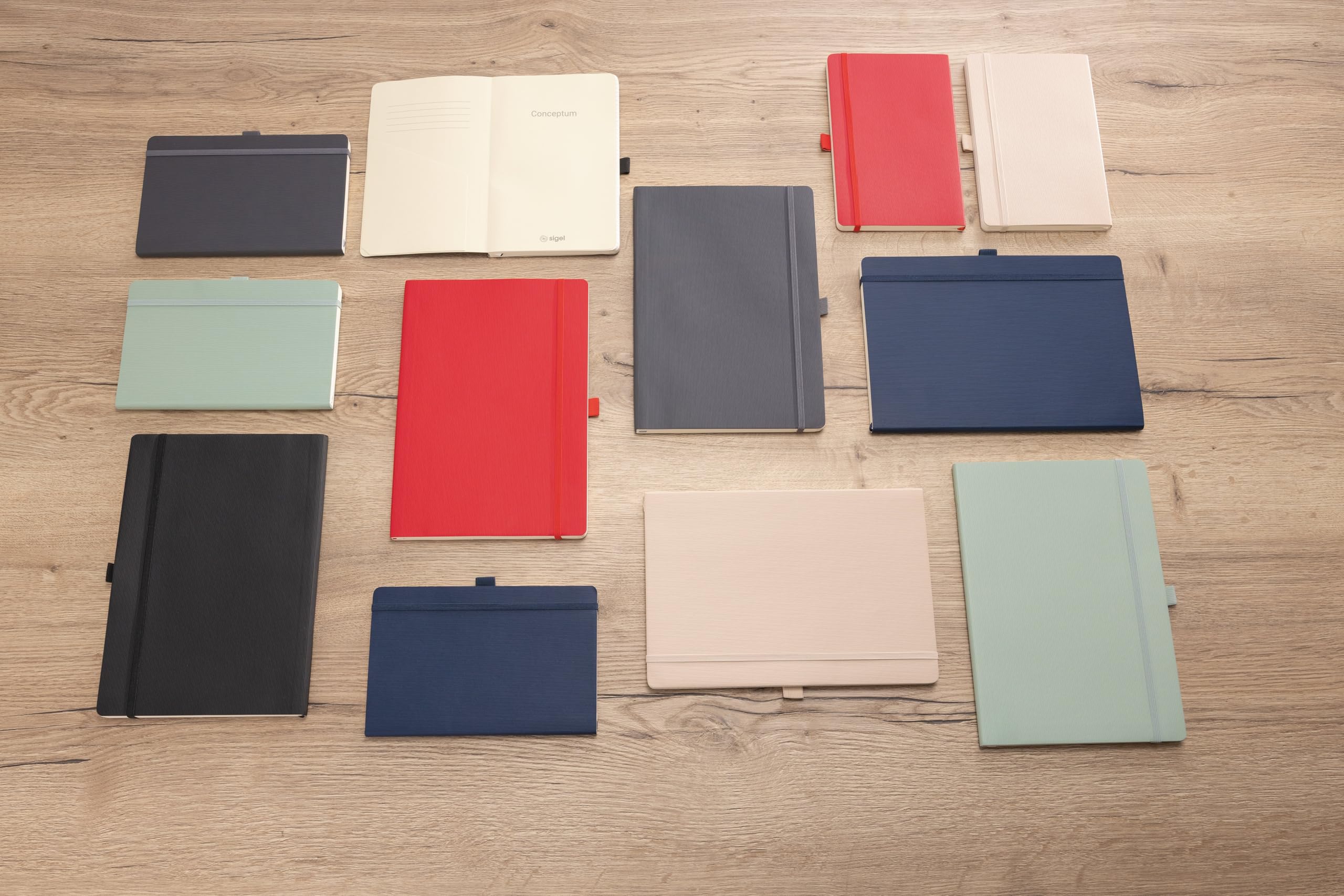SIGEL Taccuino premium Conceptum A5 con copertina morbida - 3 pezzi | CO320, a quadretti, nero, ideale come diario personale, bullet journal, quaderno delle idee o quaderno per la scrittura