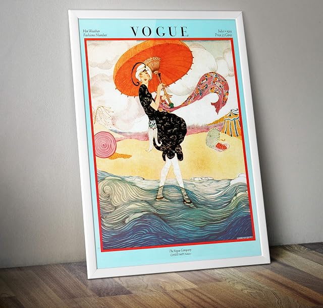 RPW Vintage Magazine Art Cover July 1919 Georges Lepape Wall Art Poster A4 and A3 size 250gsm print (A3)
