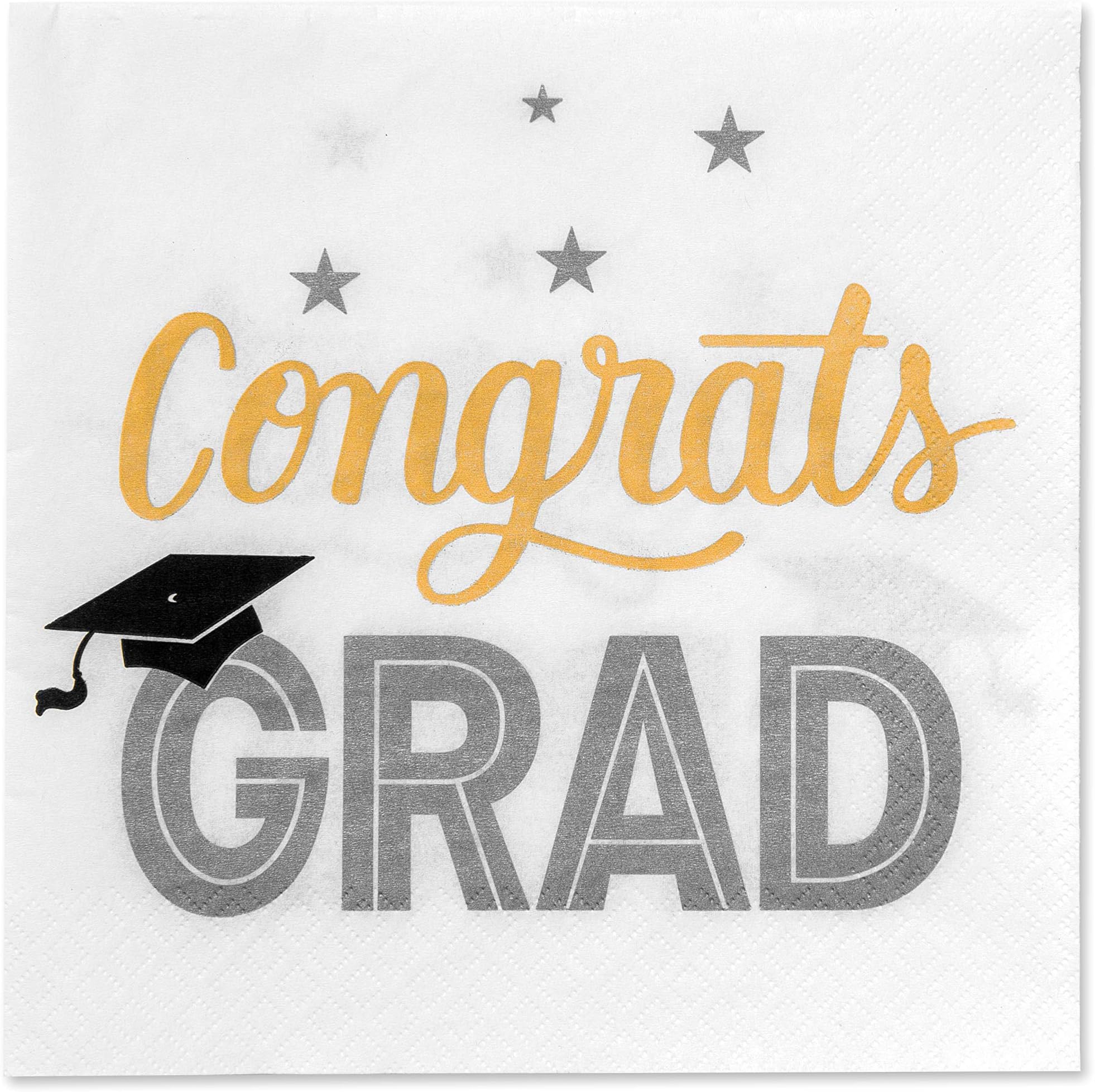 100pcs Graduation Disposable Napkins, Congrats Grad Paper