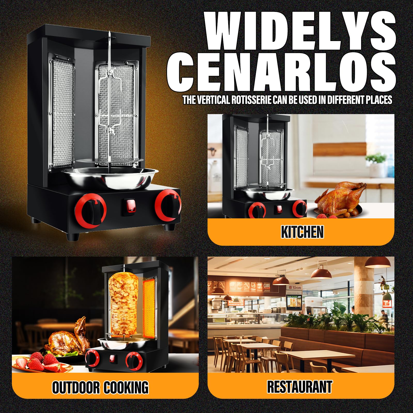 Amazon.com: Shwarma Grill Gas Vertical Doner Kebab Machine