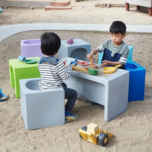 Miniatura 70 de ECR4Kids Tri-Me 3 en 1 silla cubo, muebles para niños, color morado claro Púrpura claro,Agua,Negro -,Verde Fern,marino,Azul,Azul Cian,Verde,Verde