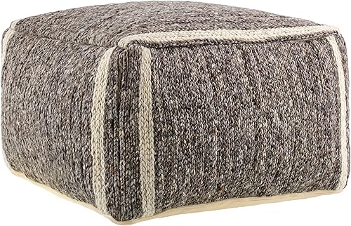 Miniatura 13 de Mark&Day Puf otomano, Lichtenegg Bohemian/Global gris plateado, rectangular, puf reposapiés para sala de estar, dormitorio y decoración bohemia del