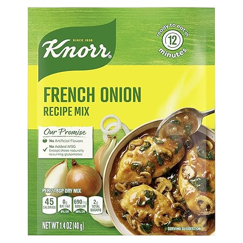Knorr Mezcla de sopa y mezcla de recetas para sopas, salsas y comidas simples Cebolla francesa Sin sabores artificiales 1.4 oz