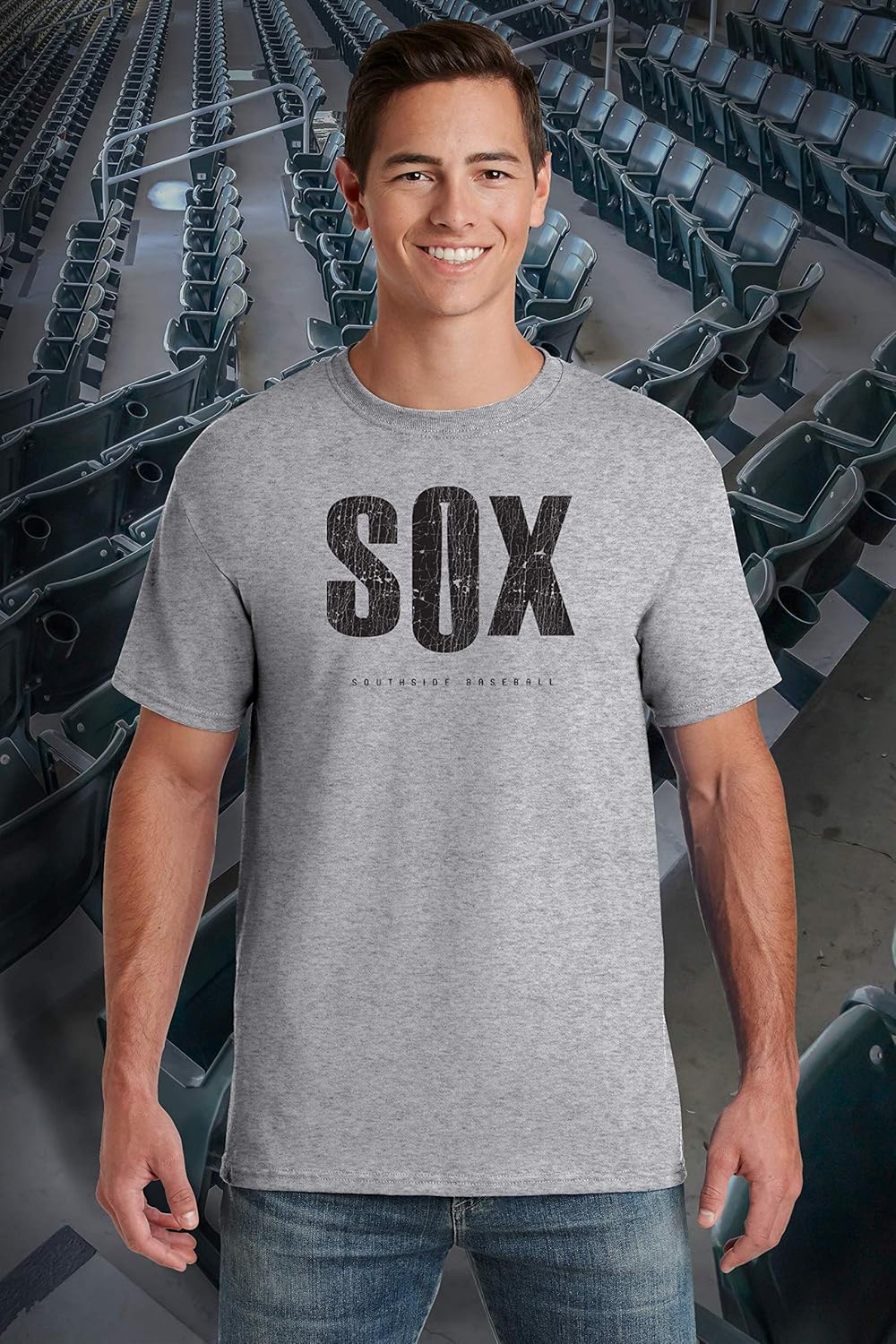 36 and Oh! Sox Southside Baseball T Shirt Vintage Distressed - Soft Style