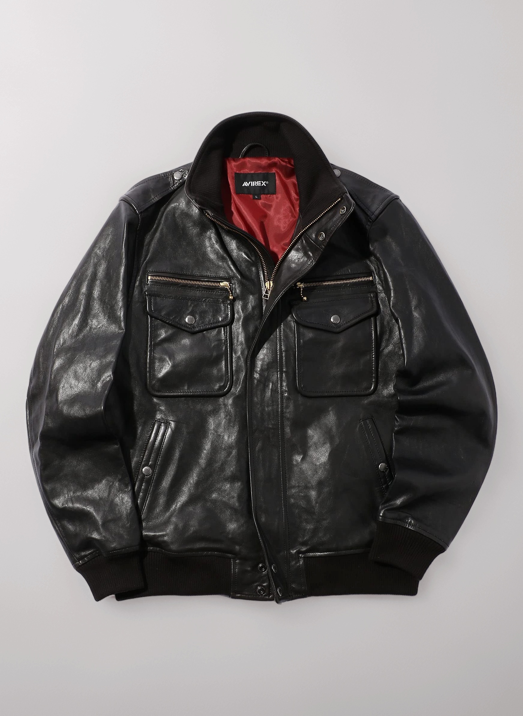 AVIREX レザージャケット 28-A6755 2XL ブラック Amazon | [Avirex] [アヴィレックス] レザージャケット MID ZONE