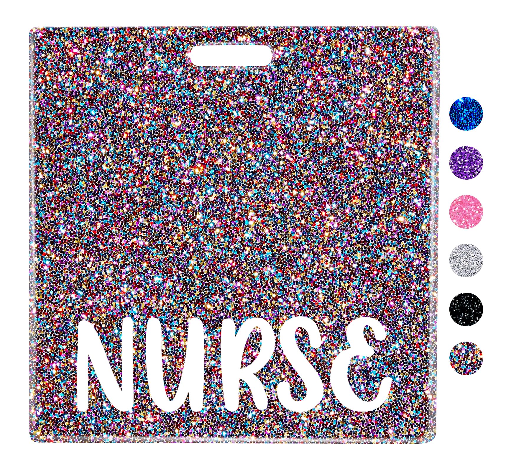 Plifal Nurse Badge Buddy Card Holder Nurse Nursing Accessories Glitter Colorful Horizontal ID Name Identification Tags Hospital Work