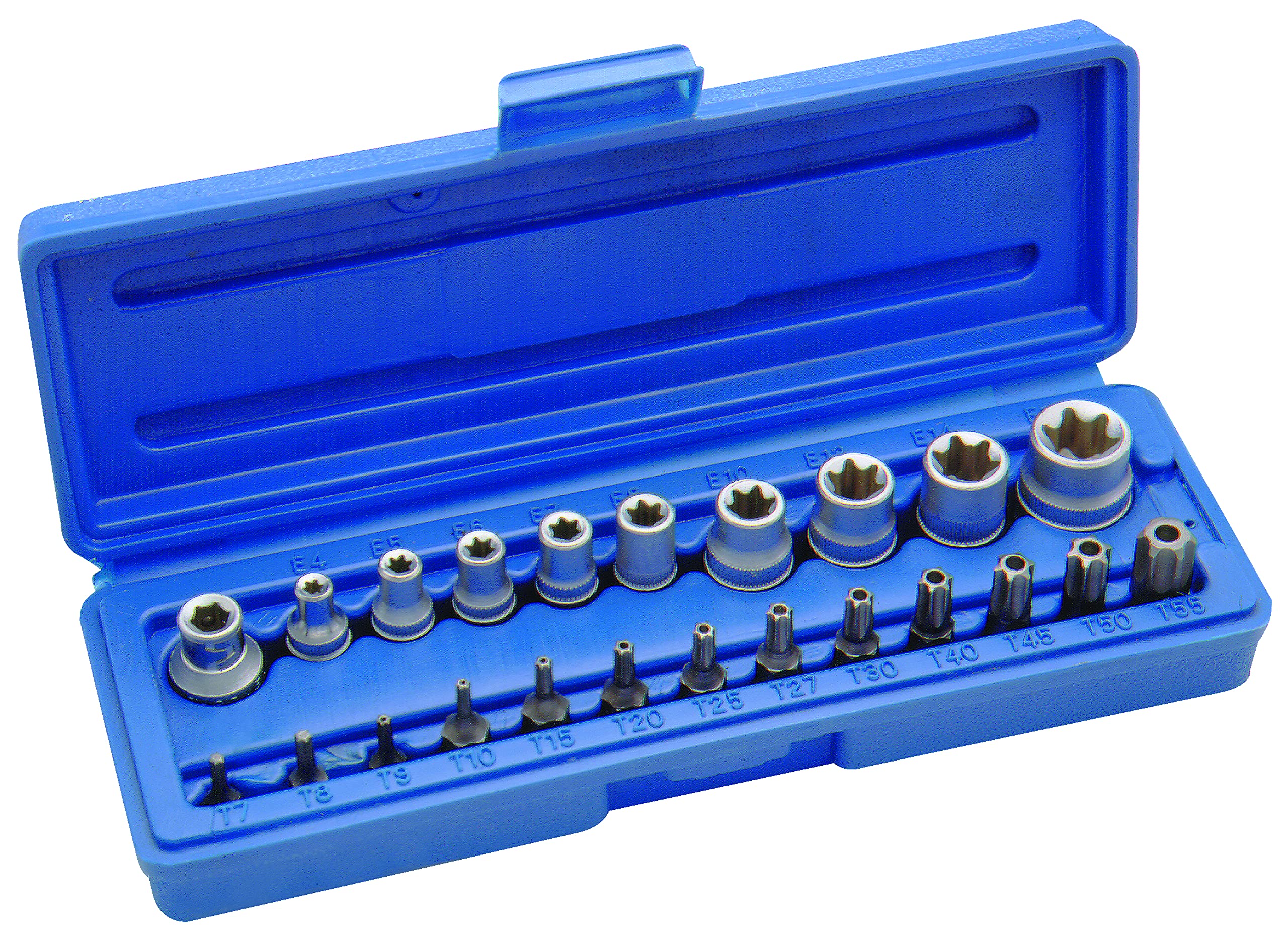 Laser 3081, Chiave a bussola Torx e set di punte, 23 pz.