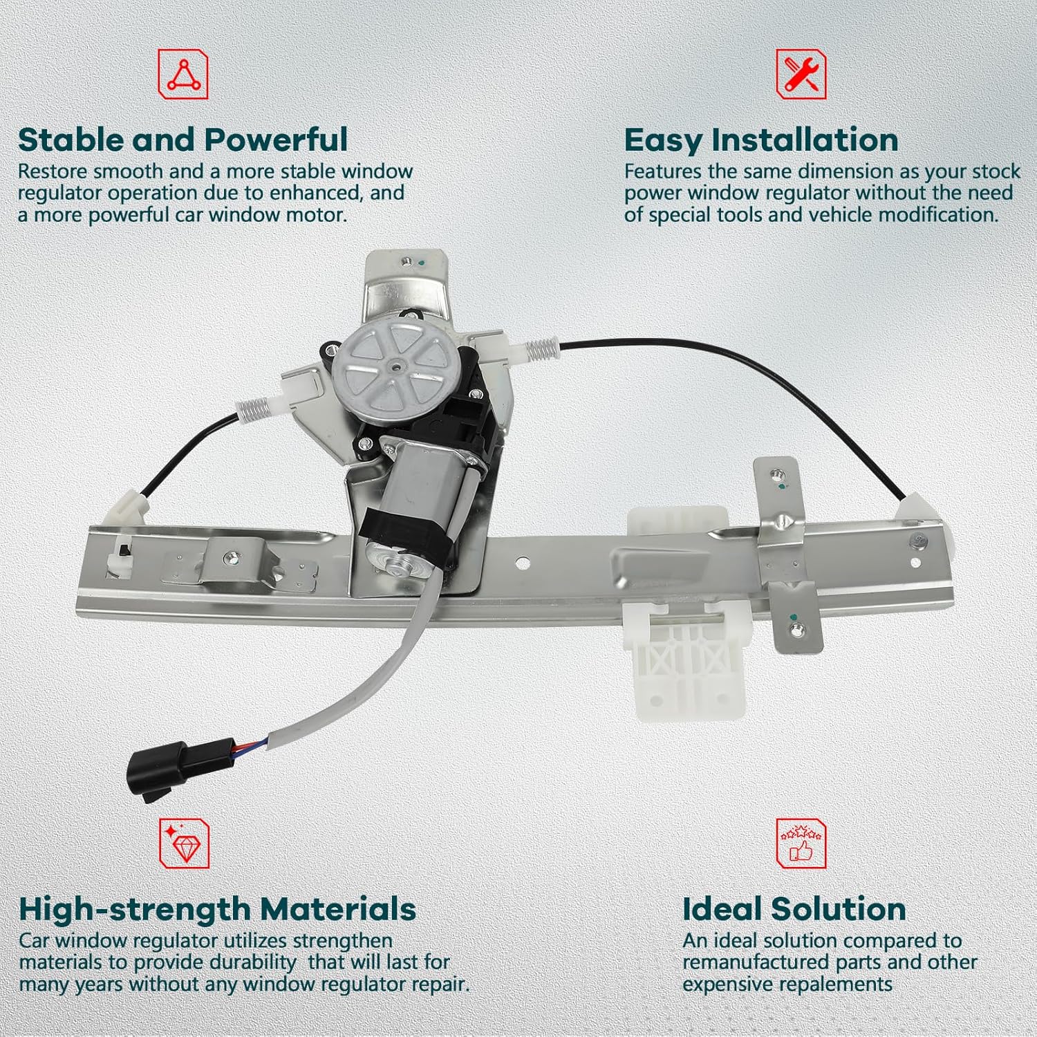 FINDAUTO Rear Right Power Window Regulator with Motor Fit for 2005-2010 for Chevrolet for Cobalt,2007-2008 for Pontiac G5,2005-2006 for Pontiac Pursuit