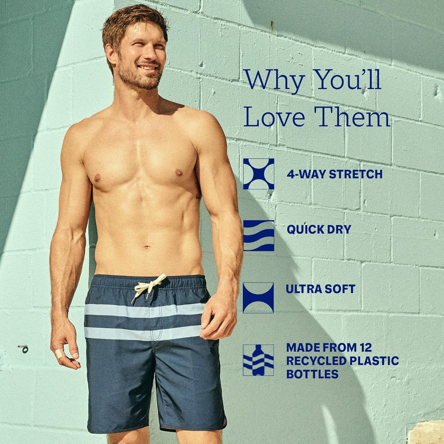 Fair Harbor The Anchor –– Men’s Swimsuits with BreezeKnit™ Liner, 8-inch Inseam –– Anti- Chafe, Performance Swim Trunks - Image 3