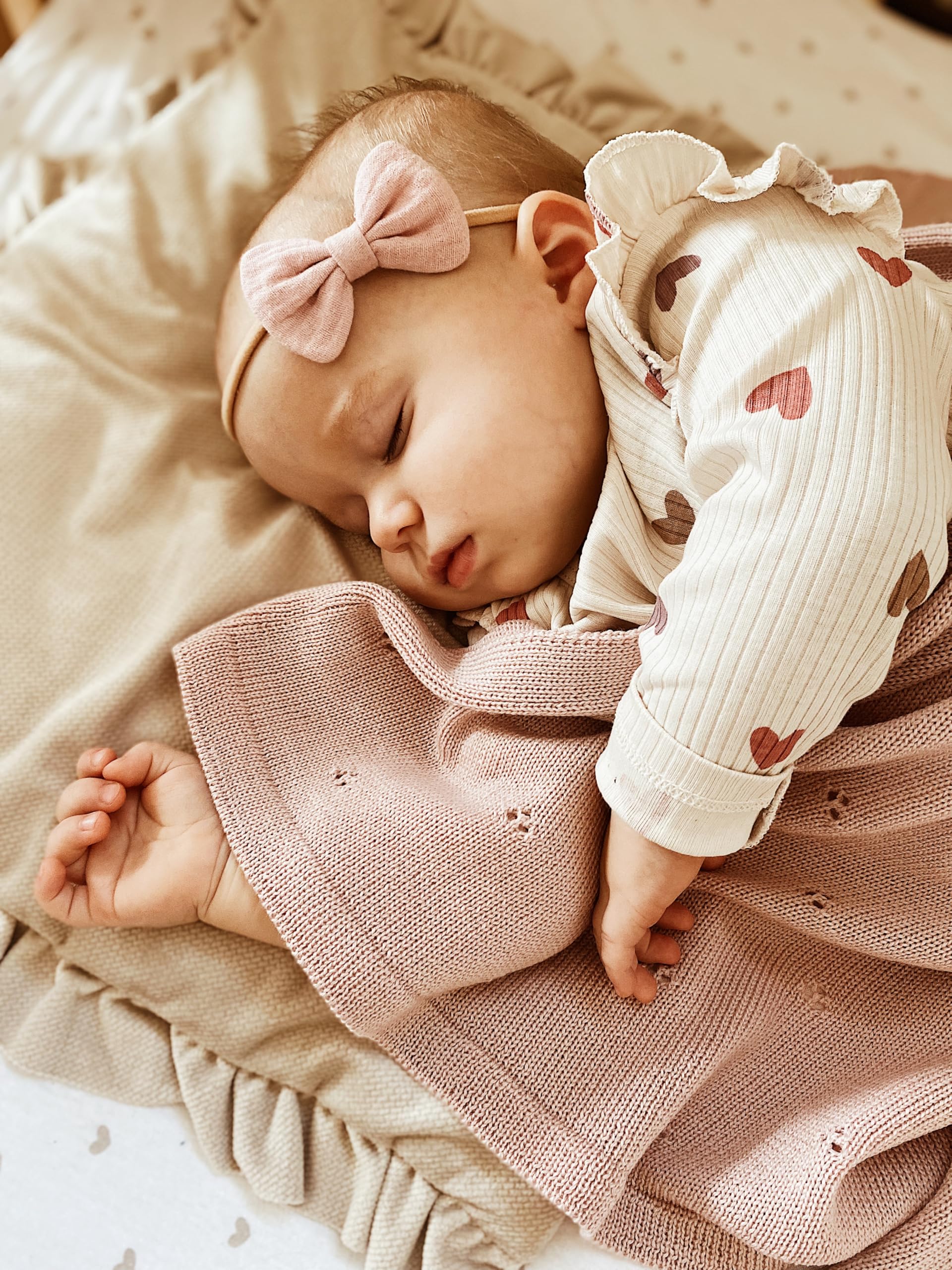 Merino Babydecke, 100% Wolle, Handgemacht, Nachhaltige Winterdecke für Neugeborene, Kuscheldecke, Geschenk zur Geburt & Taufe, Kinderwagendecke (Rosa)