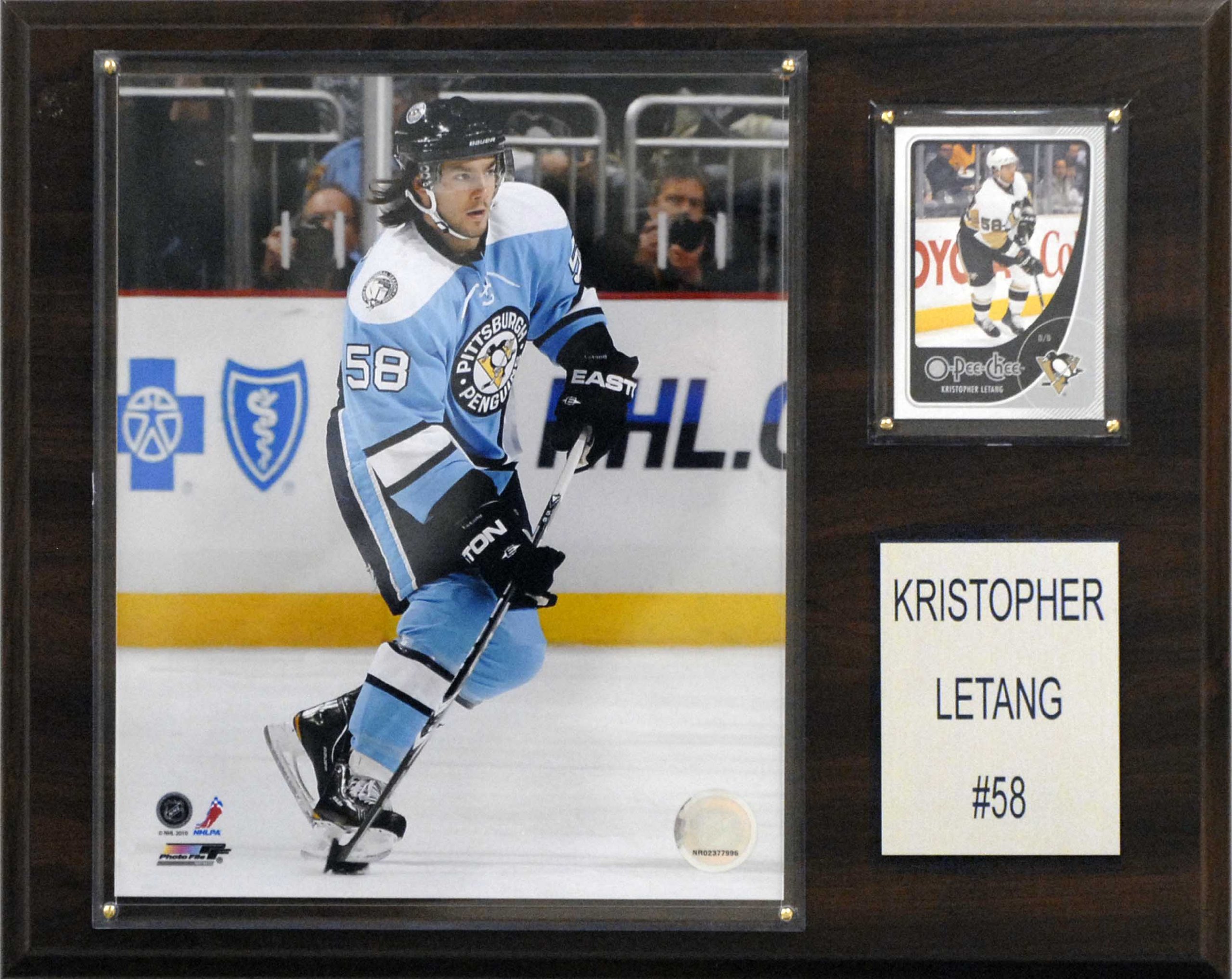 NHL Kris Letang Pittsburgh Penguins Player Plaque
