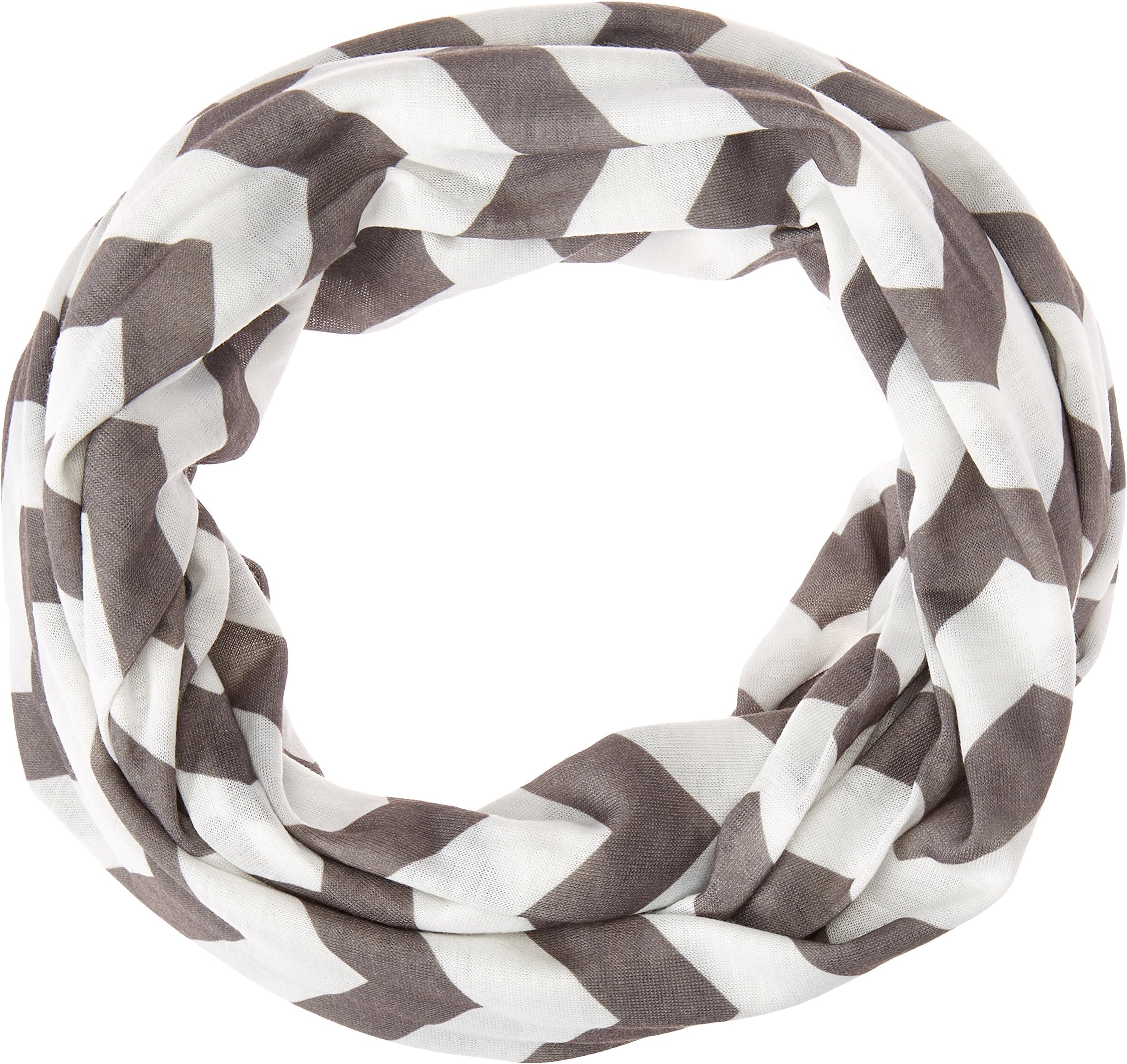 HuggyHug Infinity Scarf Gift Set Lightweight & Comfortable, Gray Chevron