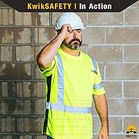Vista 7 de KwikSafety - Charlotte, NC - Camisa de seguridad de manga corta OPERATOR [cinta reflectante sólida] Clase 2 Cumple con ANSI OSHA